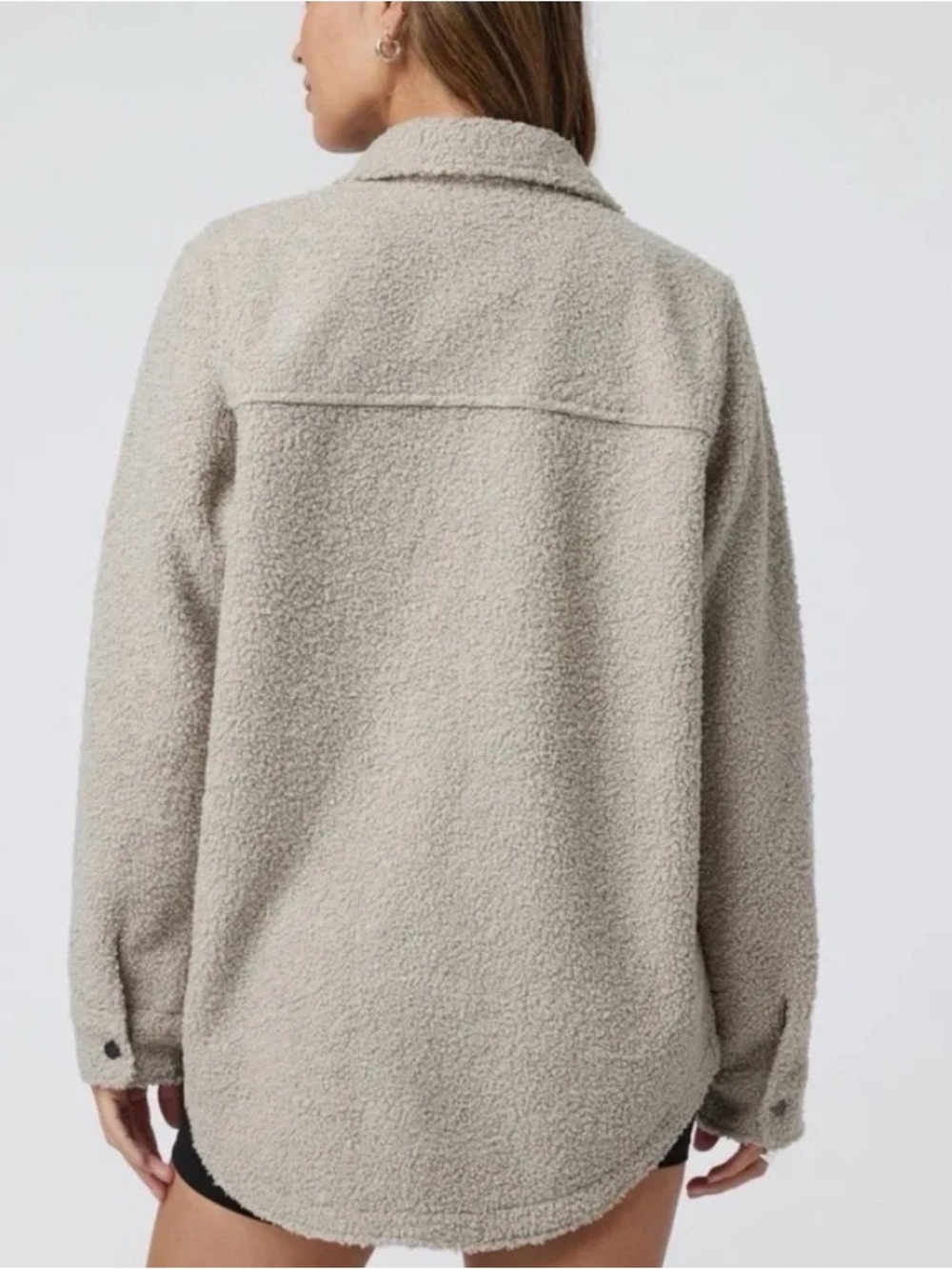 Vuori Sycamore Sherpa Shacket in Dark Salt Size XS - Picture 2 of 6
